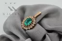 Rusų rožinis raudonas 14k aukso 585 su vpc018 Emerald Vintage