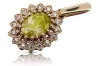 Vintage rose pink 14k 585 gold peridot pendant vpc018 Vintage