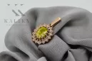 Rusų rožinis raudonas 14k aukso 585 su peridotu vpc018 Vintage