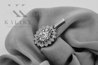 Русская советская розовая роза 14-каратного золота 585 пробы с подвеской vpc018 Vintage