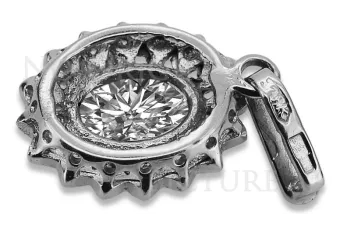 Rosyjska zawieszka z różowego czerwonego 14k złota 585 oprawa vpc018 Vintage