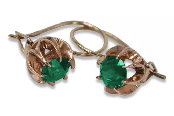 copy of Русская советская розовая роза 14k 585 золото серьги vec062 александрит рубин изумруд сапфир ...