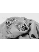 Vintage rose pink 14k 585 gold earrings setting vec062