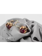 copy of Російська радянська троянда рожева 14к 585 золоті сережки vec062 александрит рубіновий смарагдовий сапфір ...