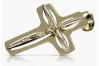 Italian yellow white 14k gold 585 Catholic Jesus cross ctc009yw