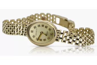Итальянский желтый Русский розовый золото женские часы Geneve Lady Gift lw016y