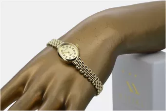 Italienische gelb Damenuhr Geneve Lady Geschenk lw016y