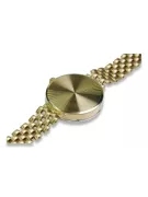 Dies ist eine 14K Genf, Italienisch, Zirkonia, 23mm Gold Uhr