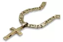 copy of Galben 14k aur cruce catolică cu elegant lanț ctc096y &cc099y