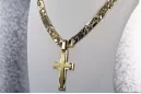 copy of Желтый 14-каратный золотой католический крест с элегантной цепочкой ctc096y&cc099y