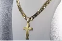 Or jaune 14k Croix catholique avec chaîne élégante ctc022y constantecc098y