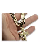 Or jaune 14k Croix catholique avec chaîne élégante ctc022y constantecc098y