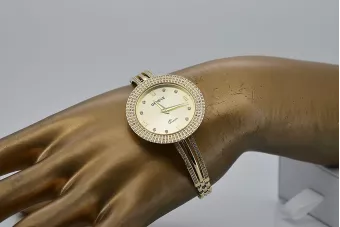 Υπέροχο 14k 585 χρυσό γυναικείο ρολόι Geneve lw021y