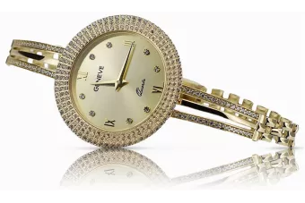copy of Италиански жълто злато дама часовник Geneve Lady подарък lw012y