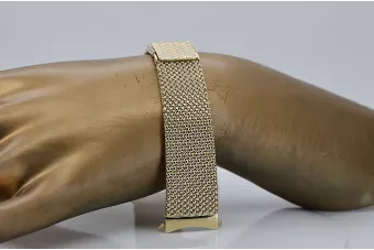 Yellow 14k gold man's Tossot Geneve watch bracelet mbw014yo