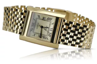 Italian Yellow 14k gold men's watch Geneve wristwatch mw009y&mbw008y
