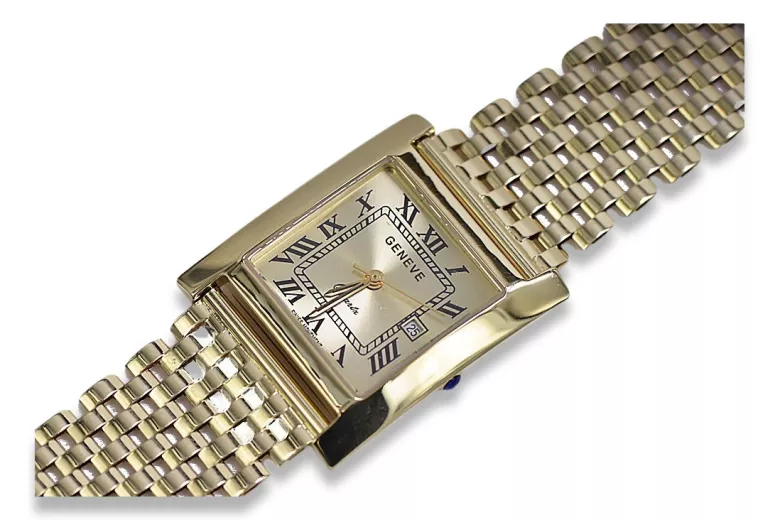 Reloj para hombres de oro Geneve ★ https://zlotychlopak.pl/es/ ★ Pureza de oro 585 333 Precio bajo!