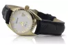 Желтый 14-каратное золото Lady Geneve часы жемчуг циферблат lw020ydpr
