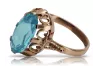 Vintage rose pink 14k gold 585 Aquamarine ring vrc134 Vintage