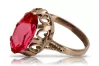 Vintage rose pink 14k gold 585 Ruby ring vrc134 Vintage