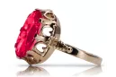 Pierścionek z różowego czerwonego złota 14k 585 z Rubinem vrc134 Vintage