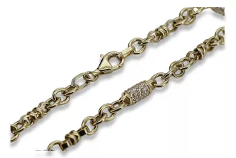 copy of Желто-белая итальянская цепочка из 14-каратного золота, ожерелье в виде сердца cfc015yw