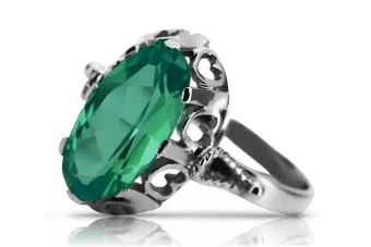 خاتم فضي روسيا 925 مع Emerald vrc134s فنتاش