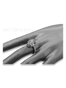 Srebrny pierścionek Rosyjski 925 Oprawa vrc134s Vintage