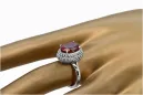 Srebrny pierścionek Rosyjski 925 z Rubinem vrc068s Vintage