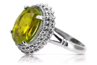 Silver Russian Ring 925 s Peridotem Vrc068S vinobraní