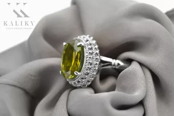 Silver Russian Ring 925 s Peridotem Vrc068S vinobraní