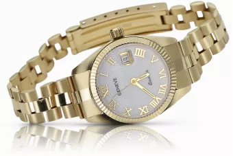 copy of Reloj de pulsera amarillo 14k 585 dorado Reloj Geneve estilo Rolex lw020ydg&lbw009y