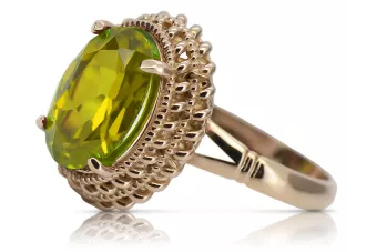 Russische sowjetische Rose 14 Karat 585 Gold Alexandrit Rubin Smaragd Saphir Zirkon Ring vrc014