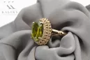 14k 585 rožinio raudono aukso žiedas su Peridot vrc068 Vintage