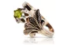 Vintage rose pink 14k gold 585 Peridot ring vrc169 Vintage