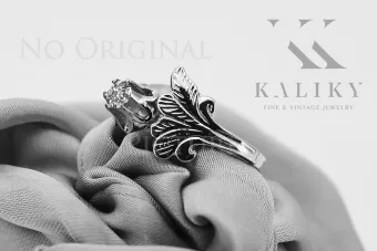 Δαχτυλίδι από ροζ χρυσό 14k 585 σε σχήμα vrc169 Vintage