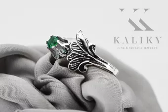 Ασημένιο δαχτυλίδι Ρωσικό 925 με Emerald vrc169s Vintage