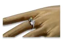 Srebrny pierścionek Rosyjski 925 z Peridotem vrc169s Vintage