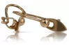 Vintage rose pink 14k 585 gold  Vintage leaf earrings ven208