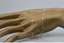 Pulsera única de pierna italiana amarilla de 14k de oro cb077y