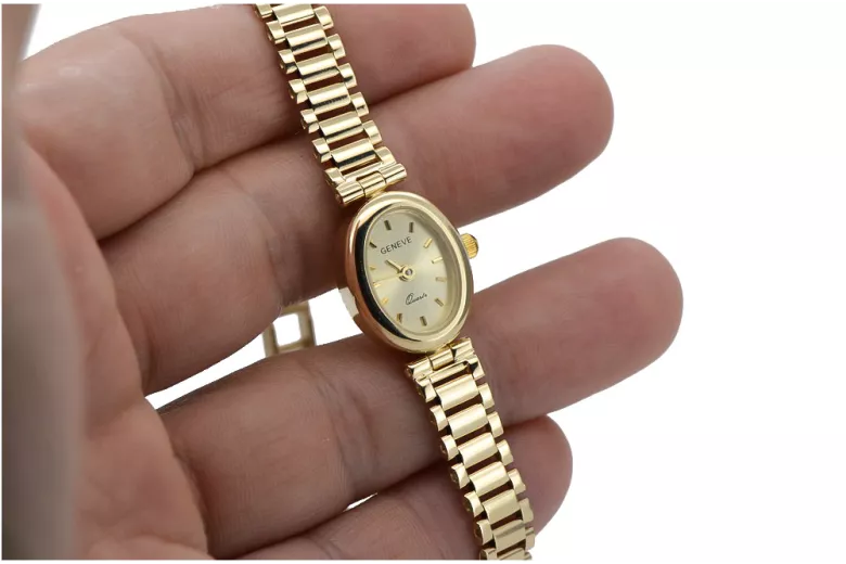 Reloj de damas de oro ★ zlotychlopak.pl ★ Pureza de oro 585 333 ¡Precio bajo!