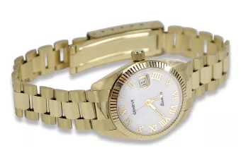 Golden Dámské hodinky 14k 585 Ženeve s perelovou volbou LW020YDPR & LBW009Y