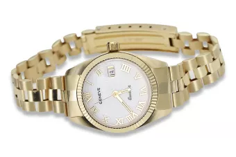 Golden Dámské hodinky 14k 585 Ženeve s perelovou volbou LW020YDPR & LBW009Y