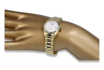 Goldene Herrenuhr Geneve ★ zlotychlopak.pl ★ Gold Reinheit 585 333 Niedriger Preis!