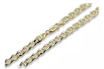 Massive Kette aus russischem Roségold (italienisches Gelb) (verschiedene Gewichte) cc016