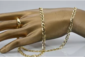 Massive Kette aus russischem Roségold (italienisches Gelb) (verschiedene Gewichte) cc016