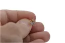 copie de boucles d'oreilles libellule en or 14 carats 585 avec zircons cec015y