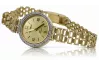 Italian yellow 14k gold lady watch Geneve lw027y