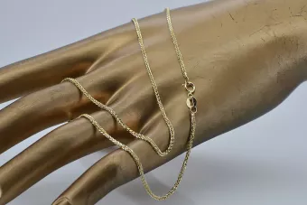 Gold chain 14k 585 yellow gold Italian fox tail cc035y