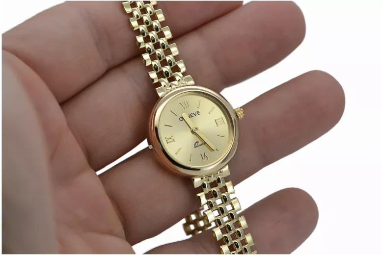 копія жіночого годинника Gorgeous Geneve 14k Gold Lw011ydb